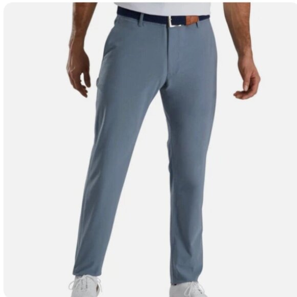 NWT FootJoy Mens Golf Performance Knit Pants 36x32 Graphite 29021 Stretch Waist - Picture 1 of 7